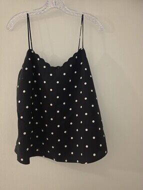 J. Crew Black and White Polka Dot Camisole